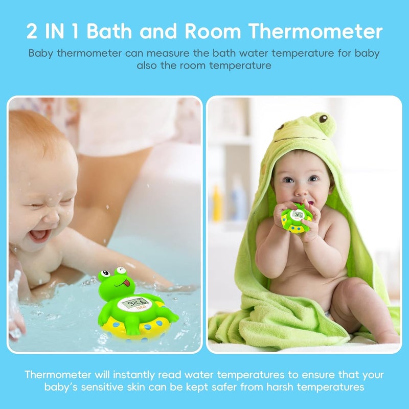 BH Baby Bath Thermometer Frog - Easy to Read Display | BPA-Free| Fahrenheit or Celsius | Digital Water Temperature Thermometer for Newborns & Infants, Safe Floating Bath Toy - Image 5